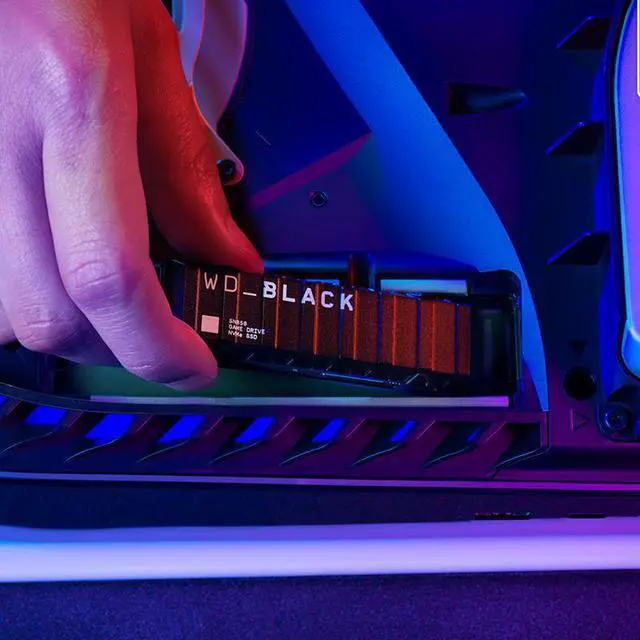 Alt view image 5 of 6 - Western Digital WD_BLACK 1TB SN850 NVMe SSD for PS5 Consoles Solid State Drive with Heatsink - Gen4 PCIe, M.2 2280, Up to 7,000 MB/s - WDBBKW0010BBK-WRSN