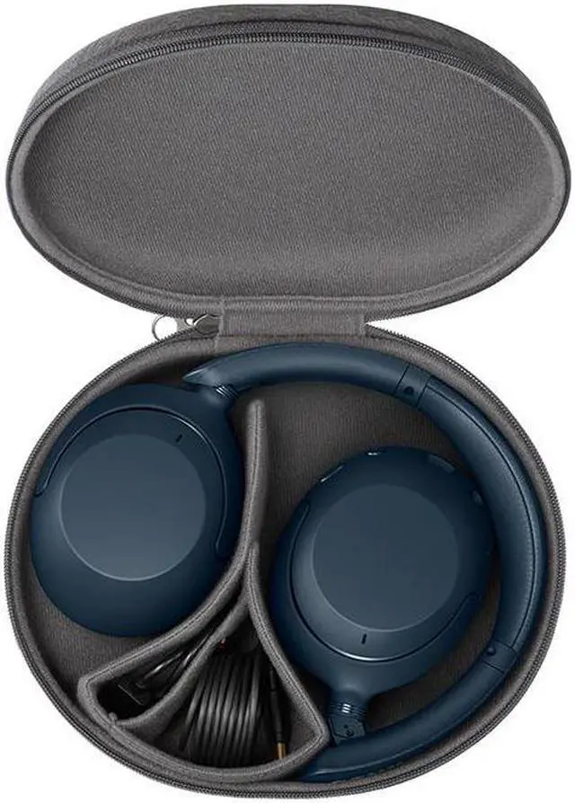Alt view image 4 of 5 - Sony WH-XB910N Wireless Noise Cancelling Over-The-Ear Headphones - Blue
