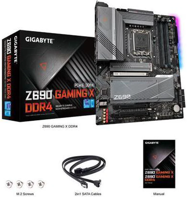 Alt view image 6 of 7 - Intel Core i9-12900K - Core i9 12th Gen Alder Lake 16-Core (8P+8E) 3.2 GHz LGA 1700 125W Desktop Processor and GIGABYTE Z690 GAMING X DDR4 LGA 1700 Intel Z690 ATX Motherboard