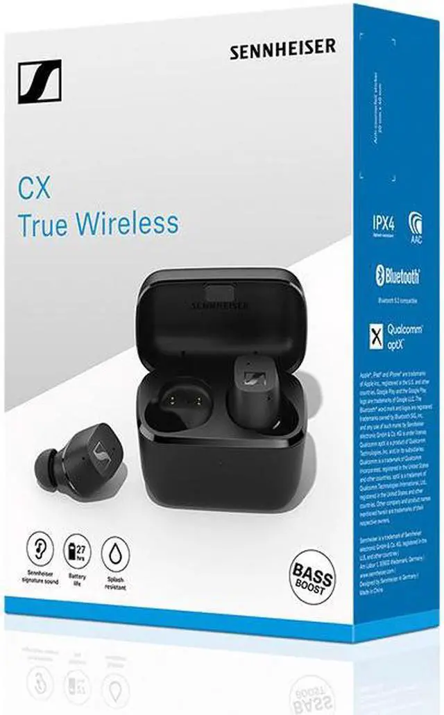 Alt view image 3 of 4 - Sennheiser CX True Wireless In-Ear Noise-Cancelling Earbuds - Black