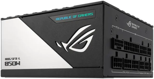 Alt view image 3 of 7 - ASUS ROG Loki SFX-L 850W 80+  Platinum Efficiency Full Modular Power Supply, Compatible with PCIe Gen 5.0 and ATX 3.0, 120mm ARGB Fan, Support Aura Sync, PCIe 5.0 Power Supply