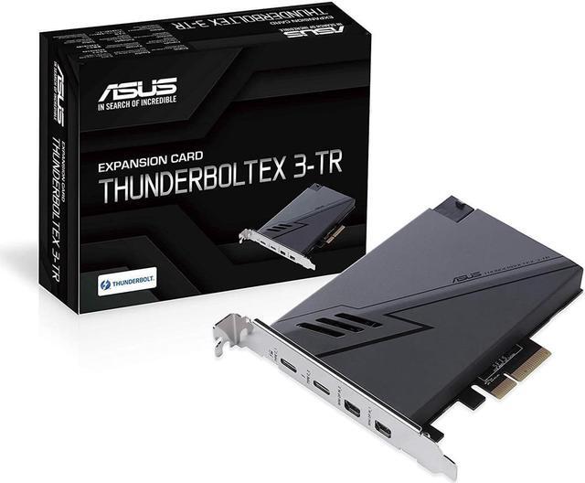 Main image of ASUS ThunderboltEX 3-TR Expansion Card for Z490 (Intel 10th Gen CPUs) Motherboard (PCIe 3.0 x4 Interface, 2 x Thunderbolt 3 USB Type-C Ports with 100w USB Quick Charge, 2 x Mini DisplayPort in Ports)