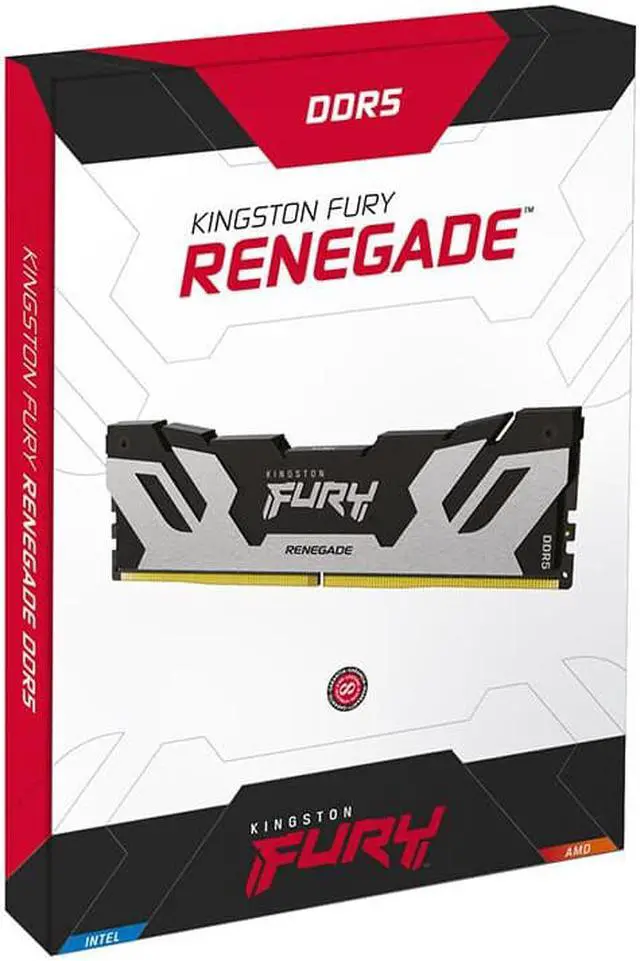 Alt view image 2 of 4 - Kingston Fury Renegade Silver 32GB (2x16GB) 6400MT/s DDR5 CL32 DIMM Desktop Memory (Kit of 2) / Intel XMP 3.0 / Overclocking Stability / KF564C32RSK2-32