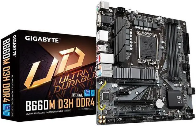 Alt view image 5 of 5 - GIGABYTE B660M D3H DDR4  Intel LGA 1700 Micro-ATX Motherboard with DDR4, Dual M.2, PCI-E 4.0, 2.5GbE LAN