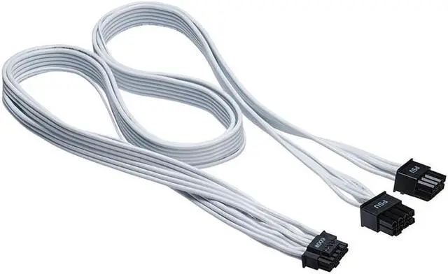 Main image of PHANTEKS 12VHPWR 16-Pin PCIE-5 600 W Adapter Cable, 8-Pin + 8-Pin 9.2 A Termina/16 AWG- High Current Terminal connectors,Supports 40 Series Graphics Cards - White, Sales are final, no refund/exchanges