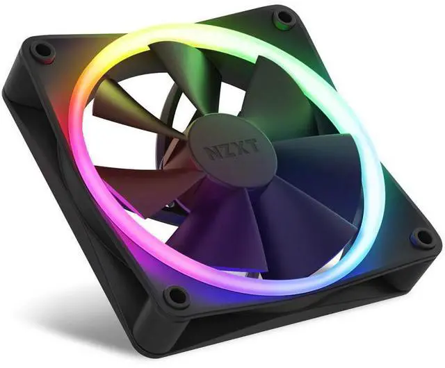Alt view image 3 of 14 - NZXT F120 RGB Fans - RF-R12SF-B1 - Advanced RGB Lighting Customization - Whisper Quiet Cooling - Single (RGB Fan & Controller Required & NOT Included) - 120mm Fan - Black