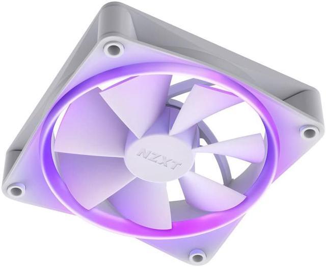 Alt view image 4 of 7 - NZXT F120 RGB Fans - RF-R12TF-W1 - Advanced RGB Lighting Customization - Whisper Quiet Cooling - Triple (RGB Fan & Controller Included) - 120mm Fan - White