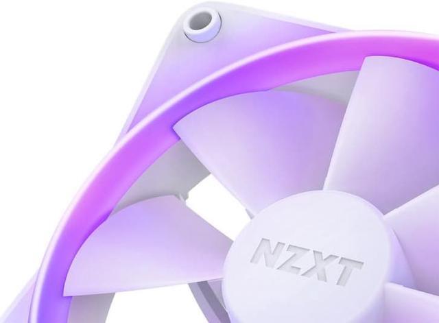 Alt view image 7 of 7 - NZXT F120 RGB Fans - RF-R12TF-W1 - Advanced RGB Lighting Customization - Whisper Quiet Cooling - Triple (RGB Fan & Controller Included) - 120mm Fan - White