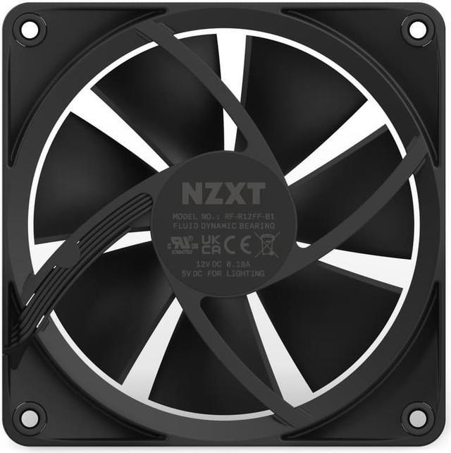 Alt view image 5 of 7 - NZXT F120 RGB Fans - RF-R12TF-B1 - Advanced RGB Lighting Customization - Whisper Quiet Cooling - Triple (RGB Fan & Controller Included) - 120mm Fan - Black