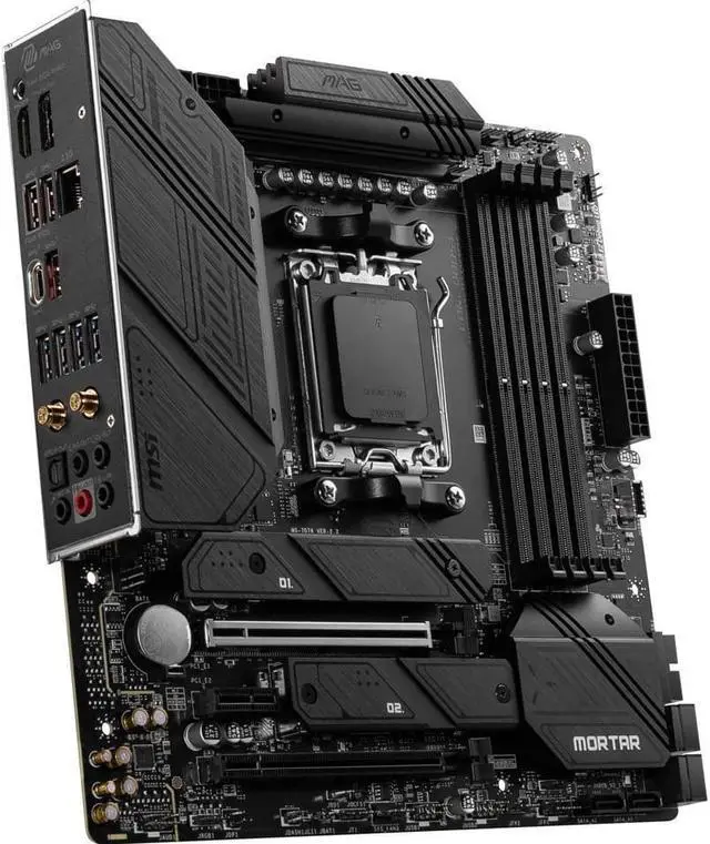Alt view image 5 of 6 - MSI MAG B650M MORTAR WIFI AM5 AMD B650 SATA 6Gb/s DDR5 Ryzen 7000 Micro ATX Motherboard and AMD Ryzen 5 7600X - 6-Core 4.7 GHz - Socket AM5,AMD Motherboard Combo