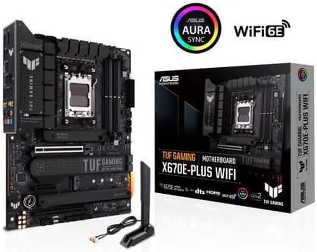 Alt view image 2 of 6 - ASUS TUF GAMING X670E-PLUS WIFI 6E Socket AM5 (LGA 1718) Ryzen 7000 ATX Gaming Motherboard and AMD Ryzen 9 7950X3D - Ryzen 9 7000 Series 16-Core 4.2 GHz Socket AM5, AMD Motherboard CPU Combo