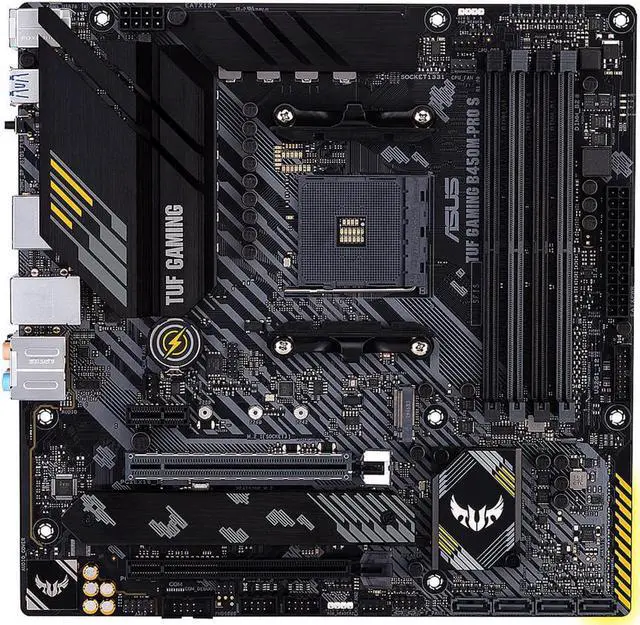 Alt view image 3 of 5 - ASUS TUF GAMING B450M-PRO S AMD AM4 (3rd Gen Ryzen) Micro ATX Gaming Motherboard and AMD Ryzen 5 5600X - Ryzen 5 5000 Series Vermeer (Zen 3) 6-Core 3.7 GHz Socket AM4 65W,AMD Motherboard CPU Combo