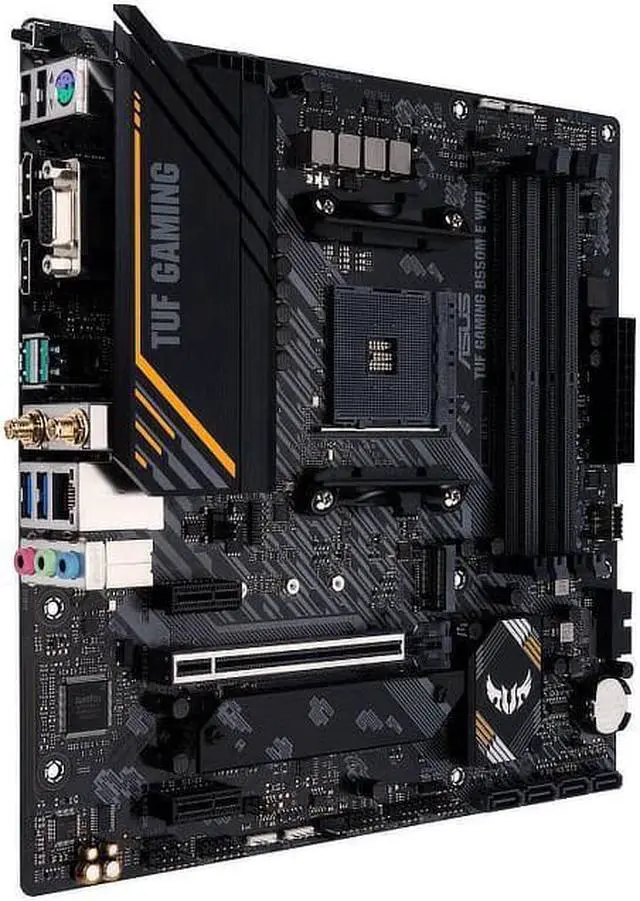 Alt view image 5 of 5 - ASUS TUF GAMING B550M-E WIFI Socket AM4 AMD B550 DDR4 Micro ATX Motherboard and AMD Ryzen 5 5600X - Ryzen 5 5000 Series Vermeer (Zen 3) 6-Core 3.7 GHz Socket AM4 65W,AMD Motherboard CPU Combo