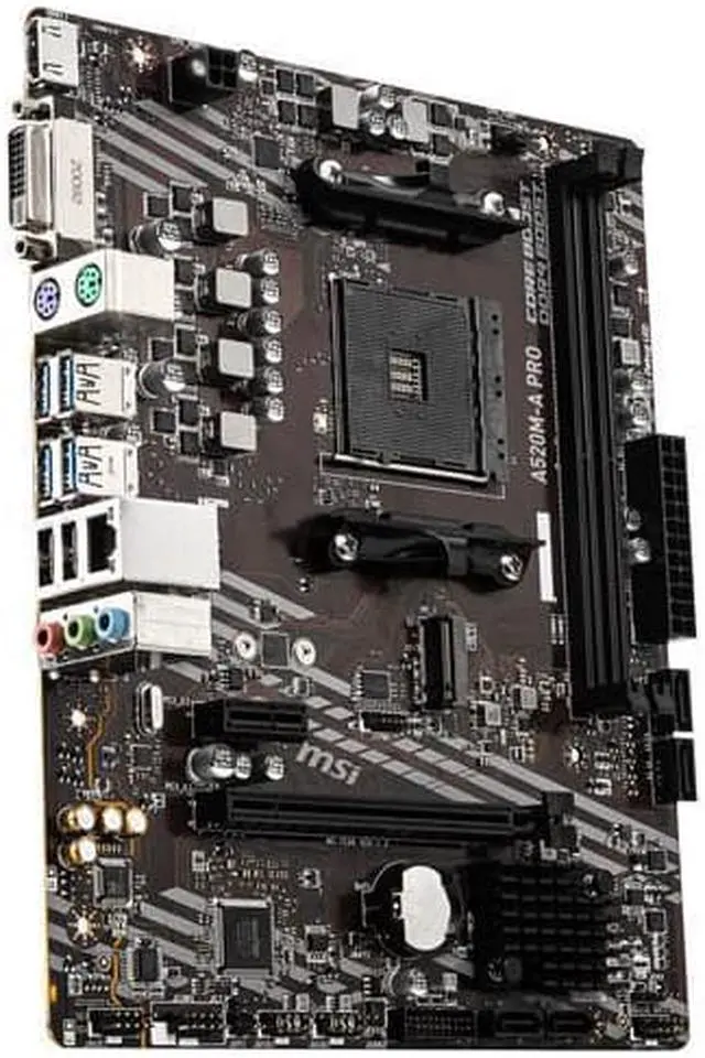Alt view image 2 of 5 - MSI A520M PRO-VH AM4 AMD A520 SATA 6Gb/s USB 3.0 Micro ATX AMD Motherboard and AMD Ryzen 5 5500 - Ryzen 5 5000 Series 6-Core Socket AM4 65W,AMD Motherboard CPU Combo