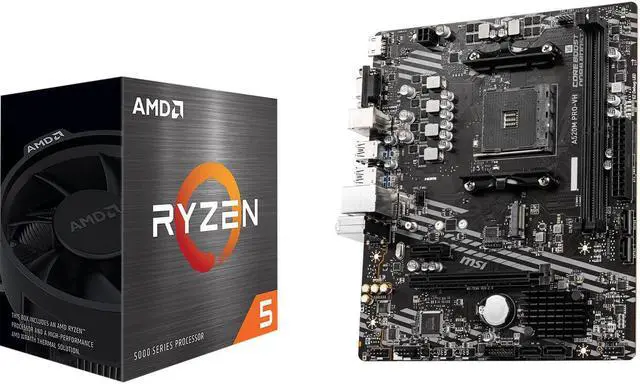 Main image of MSI A520M PRO-VH AM4 AMD A520 SATA 6Gb/s USB 3.0 Micro ATX AMD Motherboard and AMD Ryzen 5 5500 - Ryzen 5 5000 Series 6-Core Socket AM4 65W,AMD Motherboard CPU Combo