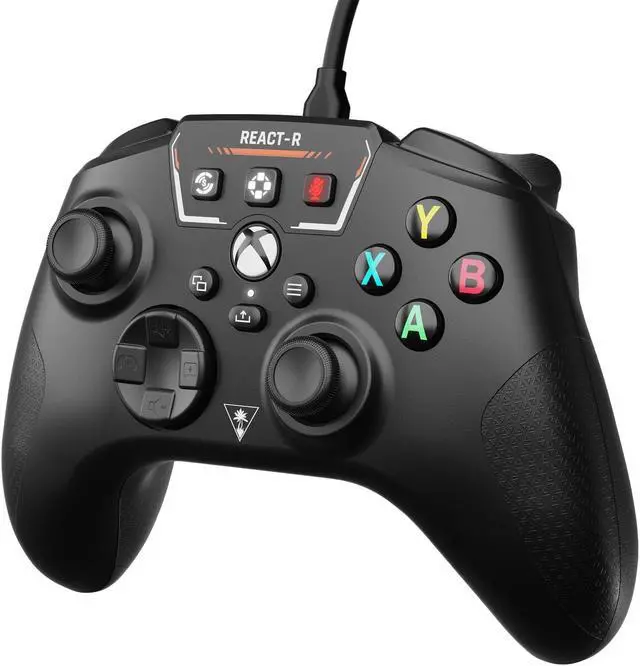 Alt view image 3 of 5 - Turtle Beach REACT-R Wired Controller for Xbox & Window PCs - Black (TBS-0730-01)