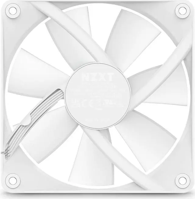 Alt view image 5 of 5 - NZXT F120 RGB Core Fan - RF-C12SF-W1 - 120mm Hub-Mounted RGB Fan - Sublime RGB Lighting - PWM Control - Single Pack, 120mm Case Fan - White