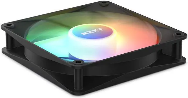 Alt view image 2 of 5 - NZXT F120 RGB Core Fan - RF-C12SF-B1 - 120mm Hub-Mounted RGB Fan - Sublime RGB Lighting - PWM Control - Single, 120mm Case Fan - Black