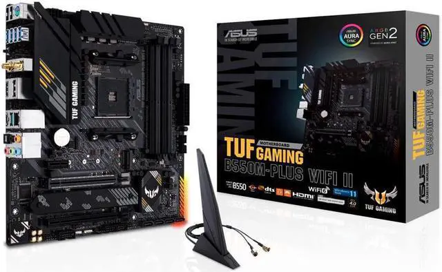 Alt view image 4 of 5 - ASUS TUF GAMING B550M-PLUS WIFI II AM4 Micro ATX AMD Motherboard and AMD Ryzen 5 5500 - Ryzen 5 5000 Series 6-Core Socket AM4 65W,AMD Motherboard CPU Combo
