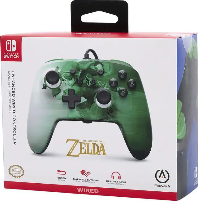 Alt view image 3 of 6 - PowerA APA-1516984-01 Enhanced Wired Controller for Nintendo Switch - Heroic Link