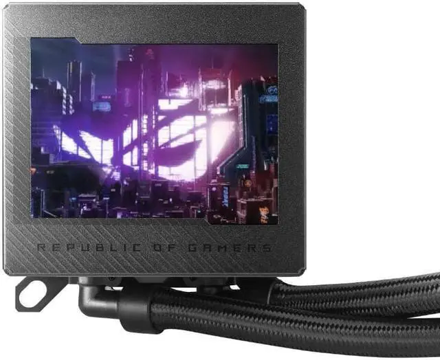 Alt view image 2 of 5 - ASUS ROG RYUJIN III 360 All-in-one Liquid CPU Cooler With 3.5 LCD, Asetek 8th Gen Pump, Pump Embedded Fan and 3x Noctua 2000 PWM 120mm Radiator Fans