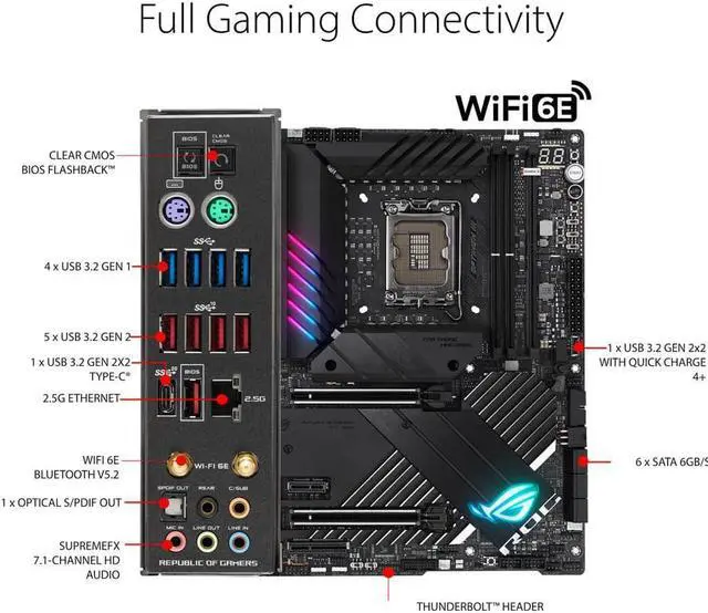 Alt view image 4 of 5 - ASUS ROG Maximus Z690 Apex (WiFi 6E) LGA 1700(Intel®12th&13th Gen) ATX gaming motherboard (PCIe® 5.0, DDR5,24+0 power stages,DDR5,5x M.2,1xPCIe 5.0 M.2