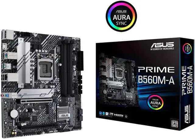 Main image of ASUS PRIME B560M-A LGA 1200 Intel B560 SATA 6Gb/s Micro ATX Intel Motherboard