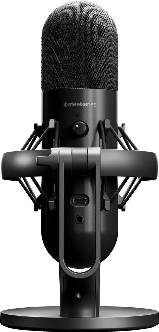 Alt view image 4 of 19 - SteelSeries Alias USB Mic for PC - 3X Bigger Capsule for Gaming, Streaming and Podcasting - AI Noise Cancelling - LED Mute & Level Monitoring - Shock Mount