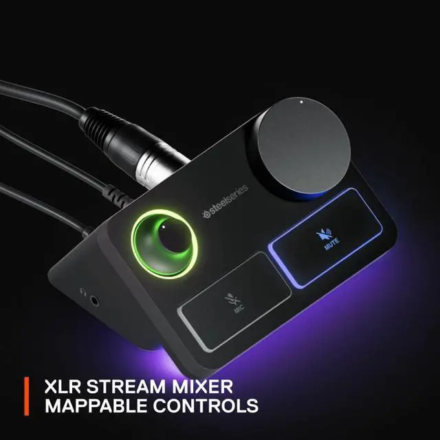 Alt view image 4 of 13 - SteelSeries Alias Pro Kit  XLR Mic + Stream Mixer  3X Bigger Capsule for Gaming, Streaming and Podcasting  USB/XLR Interface  Free Sonar Audio Software  Custom Controls  RGB  Single or Dual PC