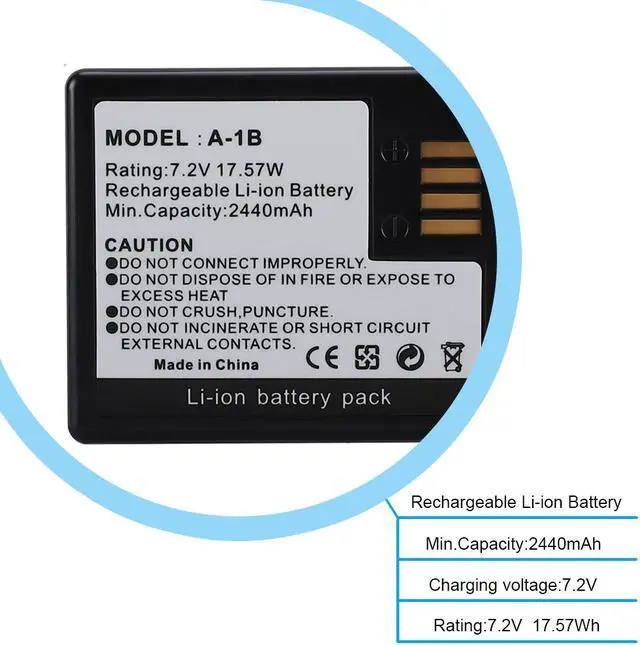 Alt view image 4 of 5 - Arlo Batteries (1-Pack) Compatible with Arlo Pro, Arlo Pro 2 / Rechargeable 7.2V Upgraded Lithium Li-ion Batteries for Arlo Pro & Arlo Pro 2 & Arlo Go & Arlo Security