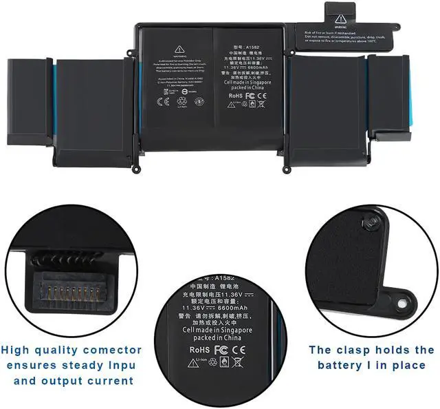 Alt view image 5 of 7 - A1582 Battery for Apple Pro 13" Retina A1502 MacBook Early 2015 74.9Wh