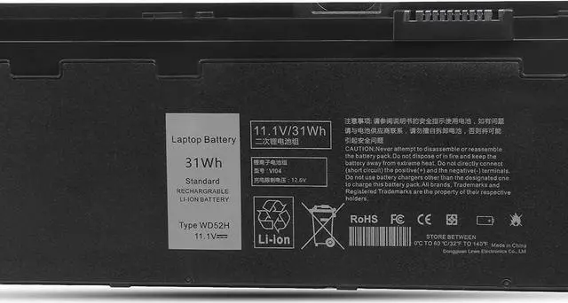 Alt view image 3 of 3 - Laptop Battery 11.1V 31Wh Compatible with Dell E7240 E7250 7240 7250 Ultrabook WD52H VFV59 GVD76 9C26T Y9HNT 451-BBFW 451-BBFX KWFFN J31N7 HJ8KP F3G33 0KWFFN