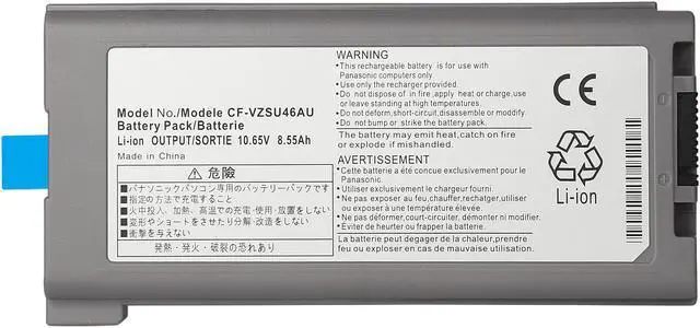 Alt view image 4 of 6 - Laptop Battery 4cell Replacement for Panasonic Toughbook Cf-30 Cf-31 Cf-53 CF-VZSU46 CF-VZSU46S CF-VZSU46U CF-VZSU46R CF-VZSU46AU CF-VZSU71U CF-VZSU72U 10.65V 8.55Ah