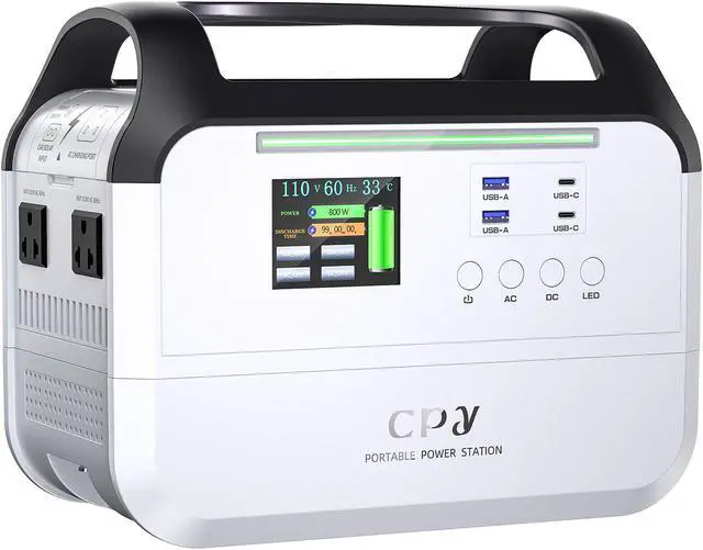 Main image of CPY Portable Power Station - Super Fast Charge - Fully charged in 50 minutes, 288Wh 800W Pure Sine Wave AC Outlet for Outdoors Camping Travel Hunting Emergency - Detachable & Expandable