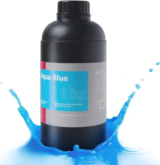 Alt view image 3 of 7 - PHROZEN 3D Printer Rapid Aqua Blue Resin, 405nm LCD UV-Curing Photopolymer Resin for Low Shrinkage, High Precision Printing, Low Odor, Non-Brittle, Non Toxic, Easy to Print, and Fast Printing (1KG)