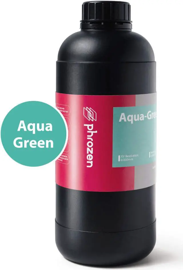 Alt view image 2 of 7 - PHROZEN 3D Printer Rapid Aqua Green Resin, 405nm UV-Curing Photopolymer Resin for Low Shrinkage, High Precision Printing, Low Odor, Non-Brittle, Non Toxic, Easy to Print, and Fast Printing (1KG)
