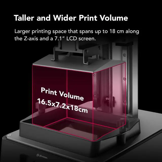 Alt view image 2 of 7 - Phrozen Sonic Mini 8K LCD Resin 3D Printer, Highest Resolution of 22 Micrometer, 1152 ppi, 7.1 Mono LCD Screen,L16.5 x W7.2 x H18 cm Printing Volume