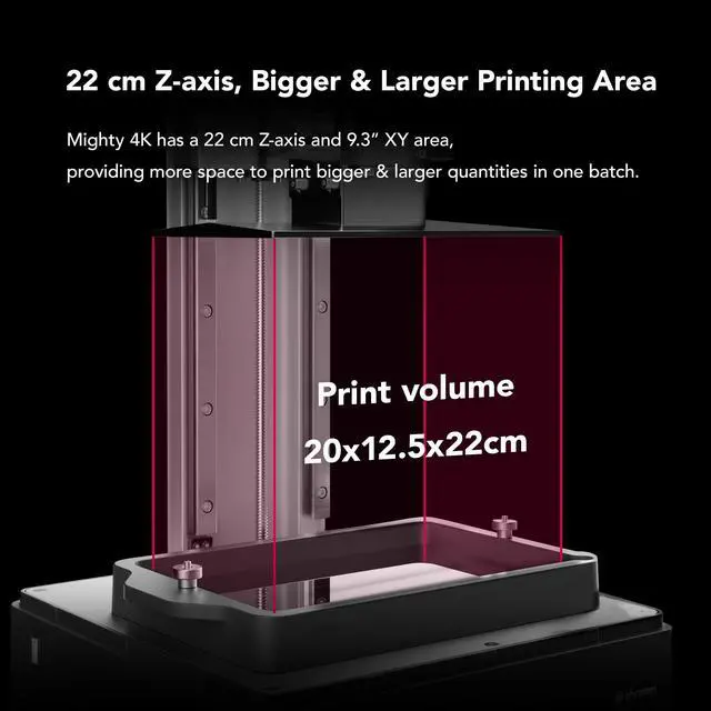 Alt view image 4 of 7 - PHROZEN Sonic Mighty 4K LCD Resin 3D Printer with 9.3 inch 4K Monochrome LCD Print Screen, UV ParaLED Light, Large Print Volume, Made in Taiwan.