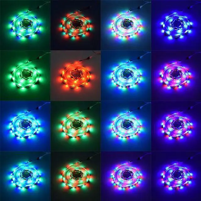 Alt view image 2 of 7 - 12V 10M Dual-Disk SMD 2835 Lamp Beads 300 Lamp-RGB-IR44-Non-Waterproof And Non-Glue 24-Key Light Strip Set (40W White Light Board)