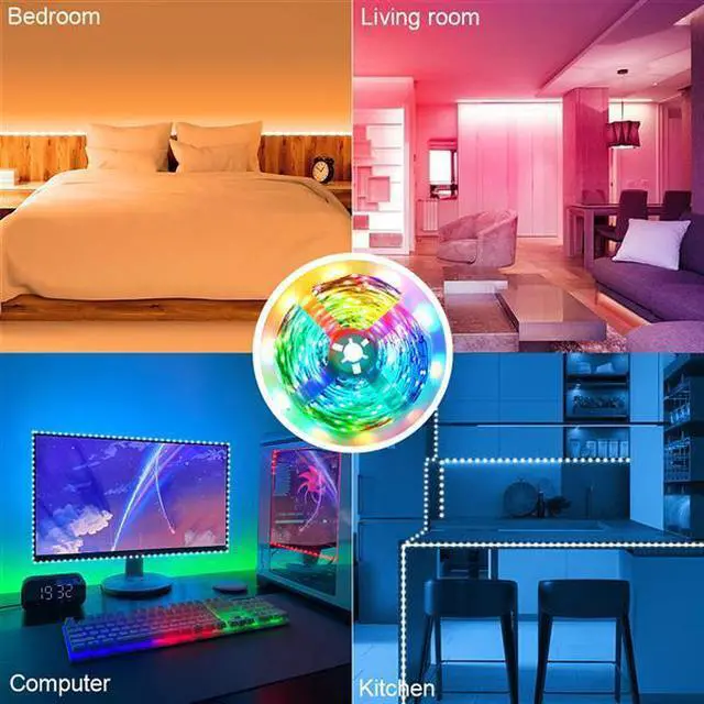 Alt view image 6 of 7 - 12V 10M Dual-Disk SMD 2835 Lamp Beads 300 Lamp-RGB-IR44-Non-Waterproof And Non-Glue 24-Key Light Strip Set (40W White Light Board)