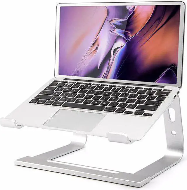 Main image of Laptop Stand, Computer Stand for Laptop, Aluminium Laptop Riser, Ergonomic Laptop Holder Compatible with MacBook Air Pro, Dell XPS, More 10-17 Inch Laptops Work from Home