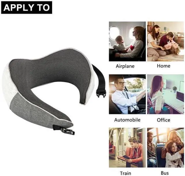 Alt view image 2 of 7 - Arc Neck Pillow Buckle Gray