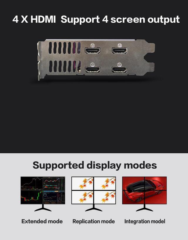 Alt view image 9 of 14 - Yeston AMD Video Card Radeon RX550 4G D5 LP Gaming Graphics Card GPU, 4G/128bit/GDDR5 PCI-Express 3.0x8 DirectX 12,DVI+HDMI+VGA Desktop Graphics Card (HTPC ITX is compatible)