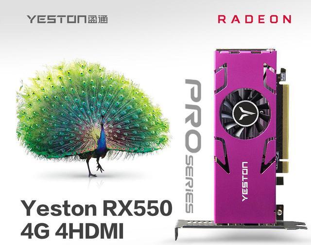 Alt view image 8 of 14 - Yeston AMD Video Card Radeon RX550 4G D5 LP Gaming Graphics Card GPU, 4G/128bit/GDDR5 PCI-Express 3.0x8 DirectX 12,DVI+HDMI+VGA Desktop Graphics Card (HTPC ITX is compatible)