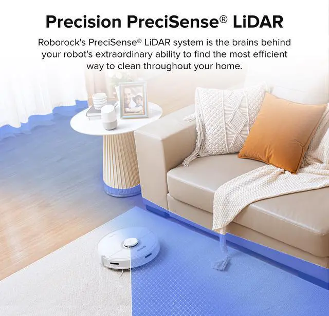 Alt view image 5 of 7 - Roborock Q7 Max Robot Vacuum and Mop Cleaner, 4200Pa Strong Suction, Lidar Navigation, Multi-Level Mapping, No-Go&No-Mop Zones, Works with Alexa, Perfect for Pet Hair (White)