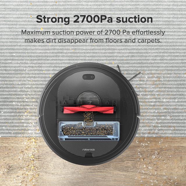 Alt view image 4 of 7 - Roborock Q5+ Robot Vacuum Cleaner, with Self-Empty Dock, Hands-Free Cleaning for up to 7 Weeks, 2700Pa Max Suction, Perfect for Hard Floors, Carpets, and Pet Hair, Renewed