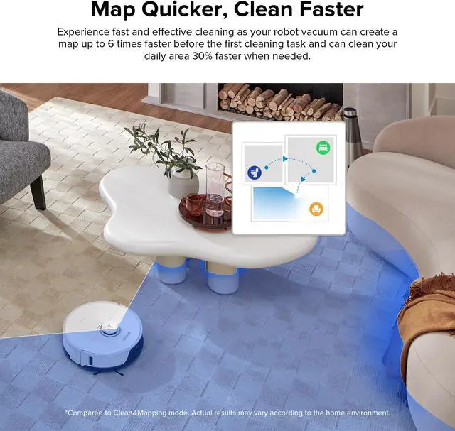 Alt view image 6 of 7 - Roborock S8 Robot Vacuum and Mop Cleaner, DuoRoller Brush, 6000Pa Suction, ReactiveAI 2.0 Obstacle Avoidance, Sonic Mopping, Auto Lifting Mop, Works with Alexa, Perfect for Pet Hair, White (Renewed)