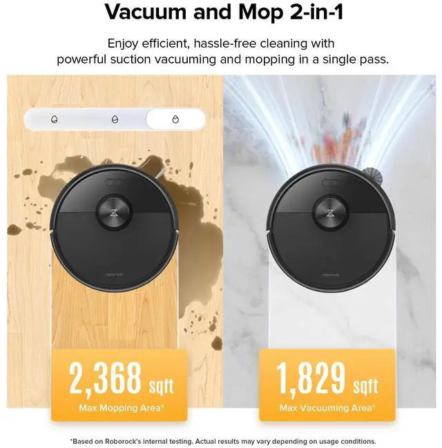 Alt view image 5 of 7 - Roborock Q7 M5+ Self-Empty Robot Vacuum and Mop, 10000Pa Suction,Dual Anti-Tangle System (Refurbished)