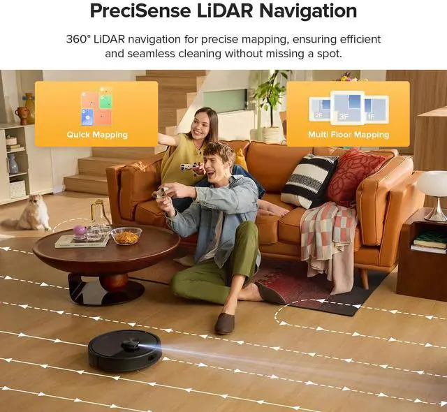 Alt view image 7 of 7 - Roborock Q7 M5+ Self-Empty Robot Vacuum and Mop, 10000Pa Suction,Dual Anti-Tangle System (Refurbished)