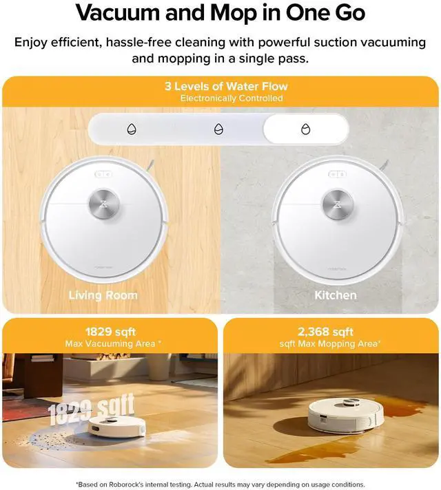 Alt view image 5 of 7 - Roborock Q7 M5+ Self-Empty Robot Vacuum and Mop, 10000Pa Suction,Dual Anti-Tangle System (Refurbished) White